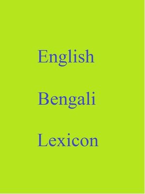 cover image of English Bengali Lexicon